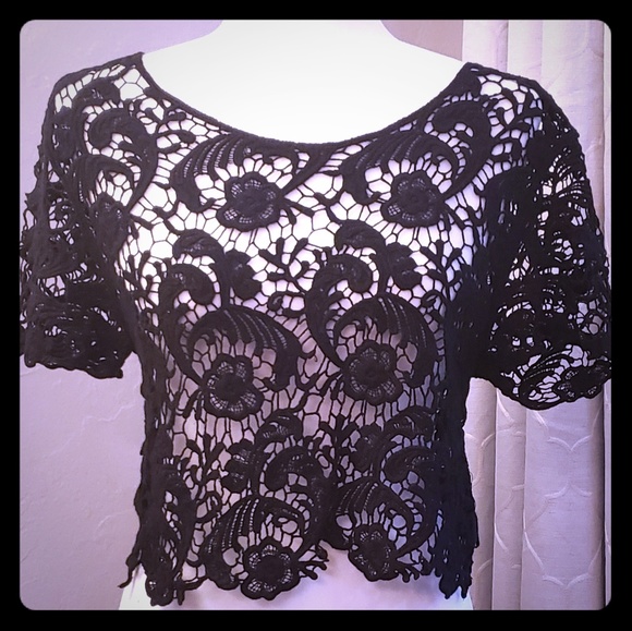 Express Tops - Express crocheted  crop top, new